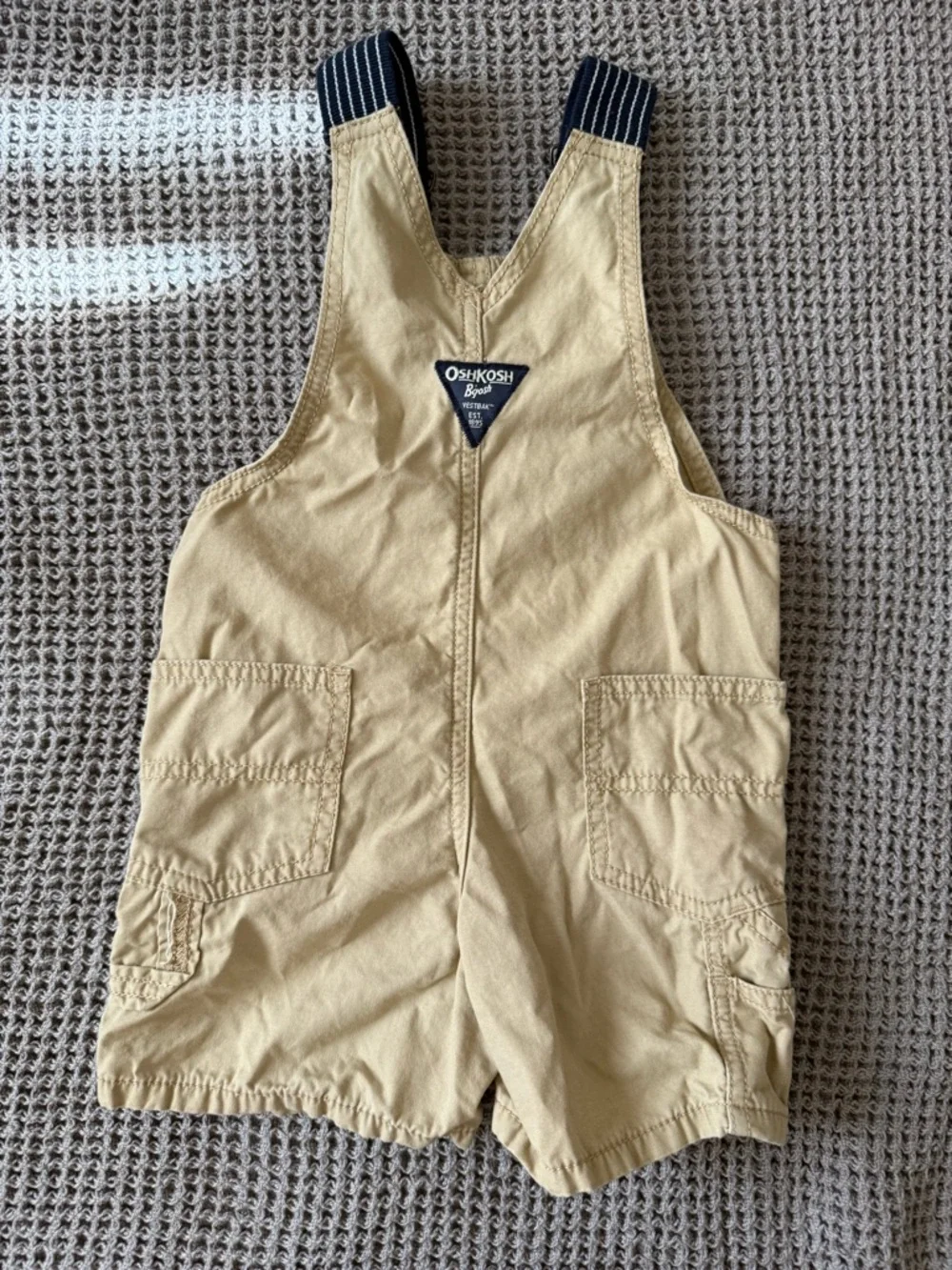 OshKosh B'gosh Tan Kids Short Overalls